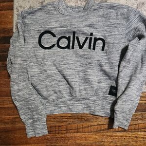 Calvin Klein Gray Heather Logo Crewneck Sweatshirt